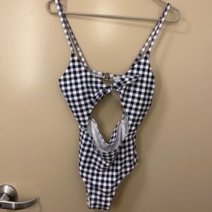 Never worn checkered swimsuit (s)
